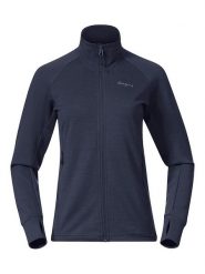 Bergans Kurtka polarowa w kolorze granatowym rozmiar: M. Niebieskie kurtki damskie Bergans, m, bez wzorów, z materiału, bez kaptura. Za 241.56 zł.