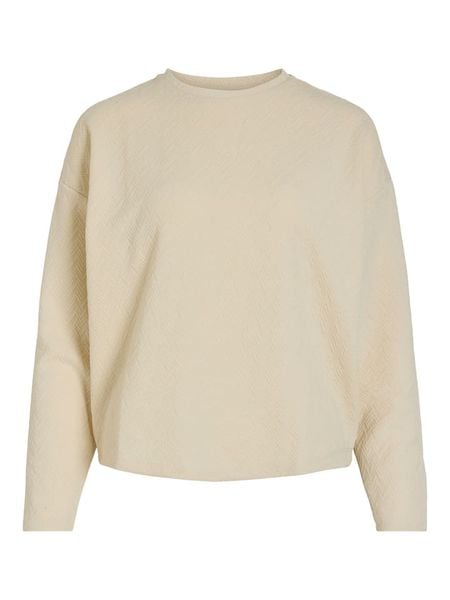 Vila Koszulka w kolorze beżowym rozmiar: L. Brązowe bluzki damskie Vila, l, bez wzorów, bez kołnierzyka, bez ramiączek. Za 61.17 zł.