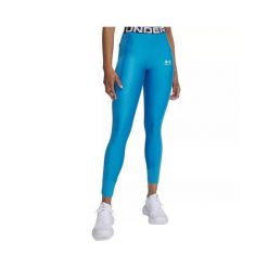 Legginsy Under Armour HeatGear Rib. Niebieskie legginsy sportowe damskie Under Armour, m, bez wzorów, z elastanu, na fitness i siłownię. Za 277.50 zł.