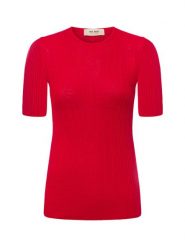 MOS MOSH wełniana koszulka - MMBouch Kobiety Wełna czerwony, M. Czerwone t-shirty damskie Mos Mosh, m, bez wzorów, z dżerseju, bez kołnierzyka. Za 249.95 zł.