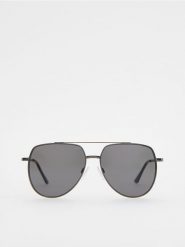 Okulary przeciwsłoneczne AVIATOR - czarny. Czarne okulary przeciwsłoneczne męskie Reserved. W wyprzedaży za 32.99 zł.