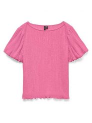 Vero Moda Bluzka w kolorze różowym rozmiar: M. Różowe bluzki damskie Vero Moda, m, bez wzorów, bez kołnierzyka, bez ramiączek. Za 75.34 zł.