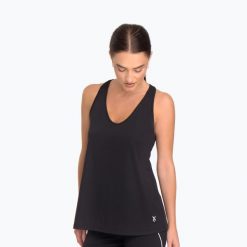 Koszulka treningowa damska Cardio Bunny HCB-425 Tank Top black. Czarne bluzki damskie Cardio Bunny, bez wzorów, bez kołnierzyka. Za 52.99 zł.