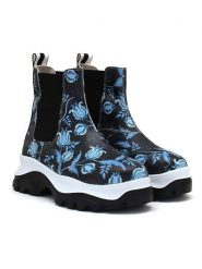 Goby Sztyblety w kolorze czarno-błękitnym rozmiar: 38. Czarne botki damskie Goby, sportowe, bez obcasa, bez zapięcia. Za 339.99 zł.