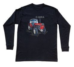 Ursus C-385A — bluzka z długim rękawem (Rozmiar: S (dorosła); Kolor koszulki: czarny; Rodzaj nadruku: Ursus C-385A). Czarne bluzki damskie nikiniki, m, bez wzorów, z bawełny, bez kołnierzyka. Za 99.00 zł.