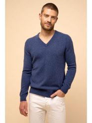Just Cashmere Kaszmirowy sweter "Nathan" w kolorze granatowym rozmiar: L. Niebieskie swetry męskie Just Cashmere, l, bez wzorów, z kaszmiru, bez kołnierzyka. Za 610.62 zł.