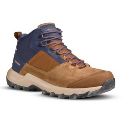 Buty turystyczne męskie Quechua MH500 mid wodoodporne. Brązowe buty trekkingowe męskie QUECHUA, z kauczuku, bez zapięcia, outdoorowe. Za 329.99 zł.