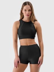 4F Dół od bikini damski - czarny L. Czarne bikini damskie 4f, bez wzorów. W wyprzedaży za 49.99 zł.