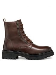 Geox Trapery D Iridea D16HRF 00039 C6013 Bordowy. Czerwone trapery damskie Geox, ze skóry, bez obcasa. Za 589.99 zł.