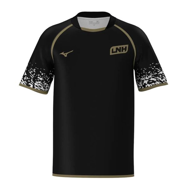 Koszulka Mizuno StarLigue LNH. Brązowe bluzki sportowe damskie Mizuno, xl, z materiału, bez kołnierzyka, bez ramiączek. Za 259.50 zł.
