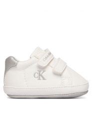 Calvin Klein Niechodki V0A9-83201-1582 Biały. Białe buty sportowe dziewczęce CALVIN KLEIN, bez wzorów, ze skóry, bez zapięcia. Za 239.99 zł.
