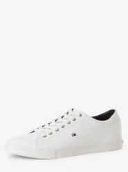 Tommy Hilfiger tenisówki ze skóry Mężczyźni Tekstylia biały, 41. Białe trampki i tenisówki męskie Tommy Hilfiger, bez wzorów, ze skóry, bez zapięcia. Za 499.95 zł.