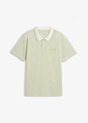 Koszulka polo z czystej bawełny organicznej piqué. Zielone koszulki polo męskie bonprix, m, bez wzorów, z bawełny, bez ramiączek. Za 74.99 zł.