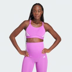 Biustonosz Powerimpact Luxe Medium-Support Maternity. Czarne biustonosze sportowe damskie Adidas, bez wzorów, z materiału. W wyprzedaży za 153.45 zł.