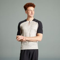 Koszulka rowerowa MTB Rockrider Expl 500. Czarne t-shirty sportowe męskie ROCKRIDER, l, z elastanu, bez ramiączek, rowerowe. W wyprzedaży za 79.99 zł.