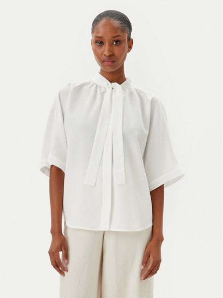 Marc O'Polo Bluzka 503 0840 41013 Biały Relaxed Fit. Białe bluzki damskie Marc O´Polo, bez wzorów, z lyocellu, bez kołnierzyka, bez ramiączek. Za 219.99 zł.