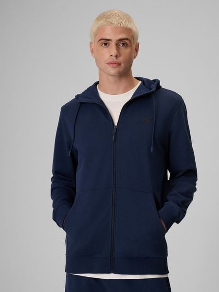 4F Bluza dresowa regular z kapturem męska - granatowa XXL. Niebieskie bluzy z kapturem męskie 4f, m, z dresówki. Za 169.99 zł.