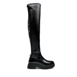 Muszkieterki MICHAEL Michael Kors. Czarne kozaki damskie MICHAEL Michael Kors, bez obcasa, na płaskiej podeszwie. Za 1,669.00 zł.
