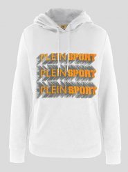 Plein Sport Bluza w kolorze białym rozmiar: S. Białe bluzy sportowe damskie Plein Sport, s, z bawełny. Za 219.60 zł.