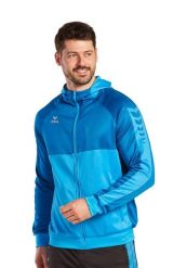 Kurtka treningowa z kapturem Erima Six Wings. Fioletowe kurtki treningowe męskie Erima, xl, bez wzorów, z bawełny, do piłki ręcznej. Za 252.50 zł.