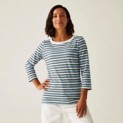 Koszulka do chodzenia z rękawem 3/4 damska Bayletta II. T-shirty damskie Regatta, bez wzorów, z tkaniny, bez kołnierzyka. W wyprzedaży za 109.00 zł.