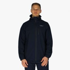 Kurtka shell hiking męska Swedemount Abisko Shell Rain Jacket wodoodporny. Niebieskie kurtki męskie SWEDEMOUNT, m, bez wzorów, bez kaptura. Za 599.99 zł.