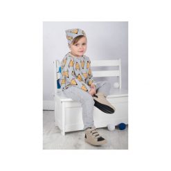 HONEY | CZAPKA DZIANINOWA W LISKI SZARA. Szare spodnie niemowlęce Meleksima, bez wzorów, z bawełny. Za 69.00 zł.