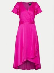 DKNY Sukienka koktajlowa DD4AQ571 Różowy Regular Fit. Czerwone sukienki damskie DKNY, bez wzorów, z syntetyku, wizytowe, bez kołnierzyka, bez ramiączek. Za 739.99 zł.