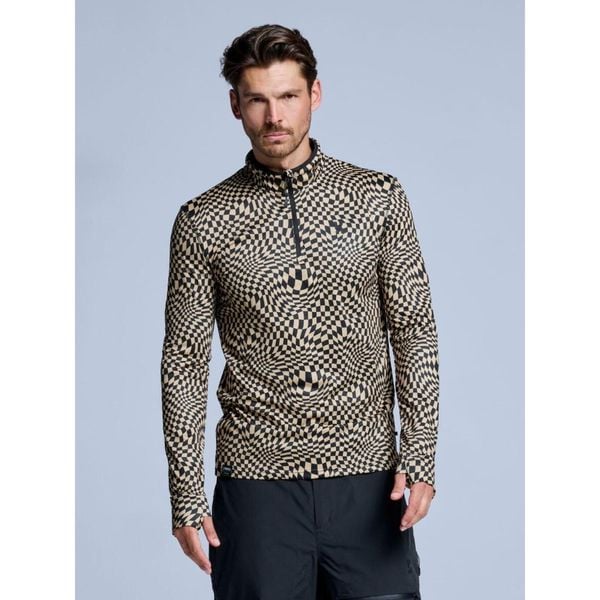 Bluza narciarska - Męska - Cabin Life - Warm Sand. Brązowe bluzy bez kaptura męskie POEDERBAAS, m, z elastanu. Za 242.82 zł.