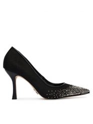 Steve Madden Szpilki 11003845 Czarny. Czarne szpilki Steve Madden, bez wzorów, z materiału, bez obcasa. Za 559.99 zł.