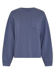 MOSS COPENHAGEN Bluza "Illiana" w kolorze granatowym rozmiar: M/L. Niebieskie bluzy bez kaptura damskie MOSS COPENHAGEN, l. Za 155.15 zł.