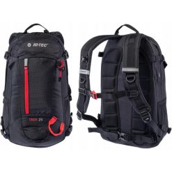 Trekkingowy plecak turystyczny z pokrowcem Hi-Tec TREK. Czarne plecaki damskie Hi-tec, bez wzorów. Za 148.41 zł.