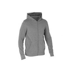 Bluza na zamek z kapturem Gym & Pilates męska. Szare bluzy z kapturem męskie DOMYOS, l, z bawełny. W wyprzedaży za 34.99 zł.