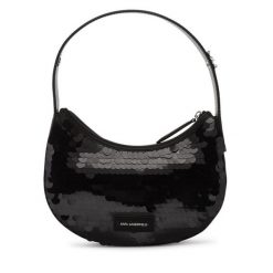 Torebka KARL LAGERFELD. Czarne torebki klasyczne damskie Karl Lagerfeld, bez wzorów, bez dodatków. Za 499.99 zł.