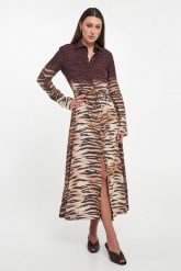 Sukienka w zwierzęcy wzór Annabel PINKO. Sukienki damskie Pinko, bez wzorów, bez kołnierzyka, bez ramiączek. Za 1,239.00 zł.