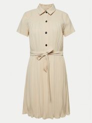 DKNY Sukienka koszulowa DD4A1351 Beżowy Regular Fit. Brązowe sukienki damskie DKNY, bez wzorów, z syntetyku, bez kołnierzyka, bez ramiączek, koszulowe. Za 969.99 zł.