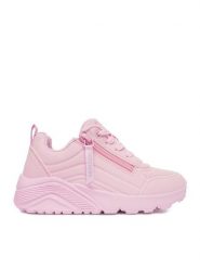 Skechers Sneakersy CEO-UNO LITE - EASY ZIP 310387L LTPK Różowy. Czerwone buty sportowe dziewczęce Skechers, bez wzorów, ze skóry, bez zapięcia. Za 219.99 zł.