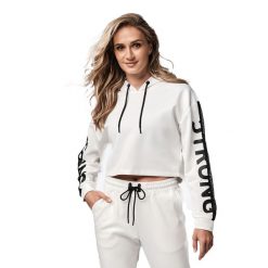 Bluza STRONG ID Branded Crop biaĹ‚a. Białe bluzy bez kaptura damskie STRONG ID, l, bez wzorów, bez ramiączek, bez kaptura. Za 89.99 zł.