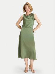 Swing Sukienka koktajlowa 5AK04900 Zielony Regular Fit. Zielone sukienki damskie Swing, bez wzorów, z syntetyku, wizytowe, bez kołnierzyka, bez ramiączek. Za 879.99 zł.