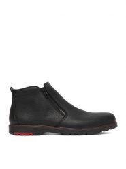 Rieker Botki CEO-10553-00 Czarny. Czarne buty zimowe męskie Rieker, ze skóry, bez zapięcia. Za 429.99 zł.