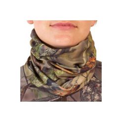 Komin myśliwski 100 Camo. Zielone szaliki i kominy damskie SOLOGNAC, bez wzorów, z materiału. Za 19.99 zł.