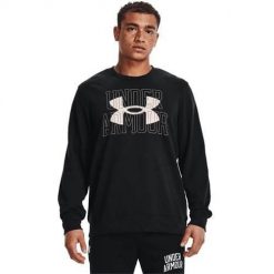 Bluza sportowa męska Under Armour Rival Terry. Czarne bluzy bez kaptura męskie Under Armour, bez wzorów, z materiału, sportowe, bez kołnierzyka, bez ramiączek. Za 348.00 zł.