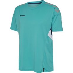 HUMMEL Koszulka treningowa męska sportowa Tech Move Jersey. Niebieskie t-shirty sportowe męskie HUMMEL, m, z jersey, bez ramiączek, do piłki nożnej. Za 39.90 zł.