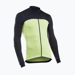 Bluza rowerowa męska Northwave Force 2 Jersey FZ. Zielone bluzy sportowe męskie Northwave, bez wzorów, z jersey, wakacyjne, bez kołnierzyka, bez ramiączek. Za 239.99 zł.