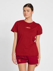 Koszulka damska Hummel OFF - Grid. Czerwone t-shirty damskie HUMMEL, xs, bez wzorów, z bawełny, bez kołnierzyka. Za 166.50 zł.