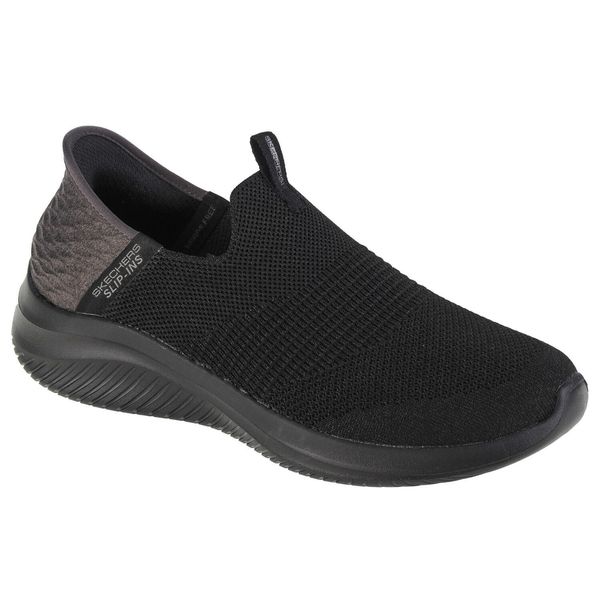 Buty sportowe Sneakersy damskie, Skechers Ultra Flex 3.0 Smooth Step Slip-ins. Czarne buty sportowe na co dzień damskie Skechers, bez wzorów, trekkingowe, Skechers Sport. Za 349.99 zł.