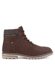 U.S. Polo Assn. Trapery POLY001M/DLT1 Brązowy. Brązowe buty zimowe męskie U.S. Polo Assn., z nubiku, bez zapięcia. Za 379.99 zł.