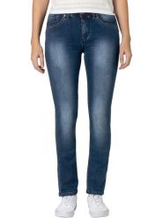 Timezone Dżinsy "Tahila" - Slim fit - w kolorze granatowym rozmiar: W33/L34. Niebieskie jeansy damskie Timezone. Za 131.74 zł.