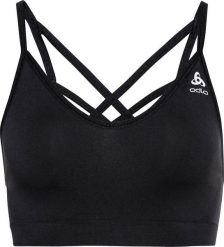 Biustonosz sportowy dwustronny Odlo SEAMLESS SOFT. Czarne biustonosze sportowe damskie Odlo, bez wzorów, z materiału. Za 127.60 zł.
