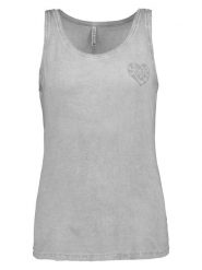 Stitch & Soul Top w kolorze szarym rozmiar: XS. Szare topy damskie Stitch & Soul, xs, z aplikacjami, bez kołnierzyka. Za 24.12 zł.